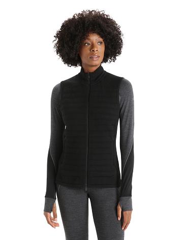 Dámské Vesty Icebreaker ZoneKnit™ Merino Insulated Černé | CZ 1389TCEV